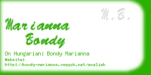 marianna bondy business card